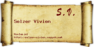 Selzer Vivien névjegykártya